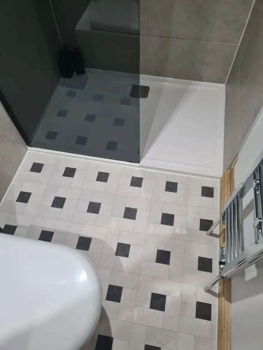 Bathroom floor and shower tray