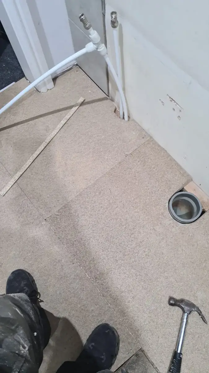 Floor reinstatement around the pipework